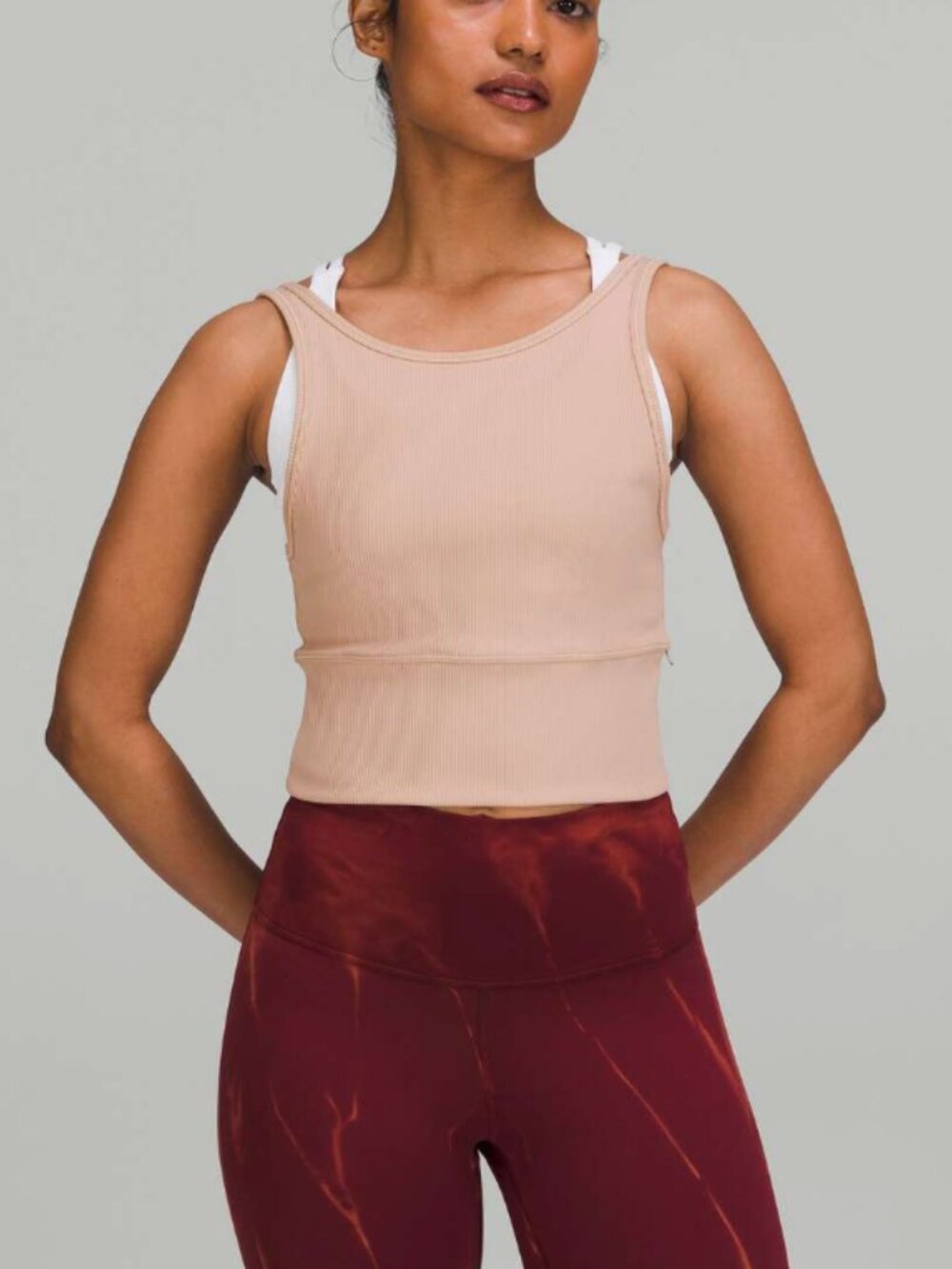 NWOT Lululemon Power Pivot Ribbed Tank - Pink Clay